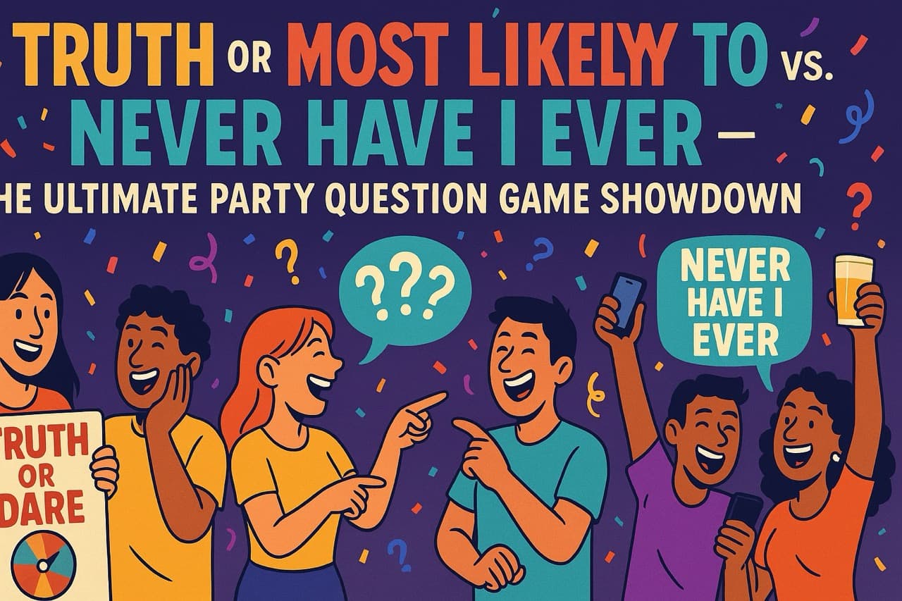 Truth or Dare vs. Most Likely To vs. Never Have I Ever – The Ultimate Party Question Game Showdown