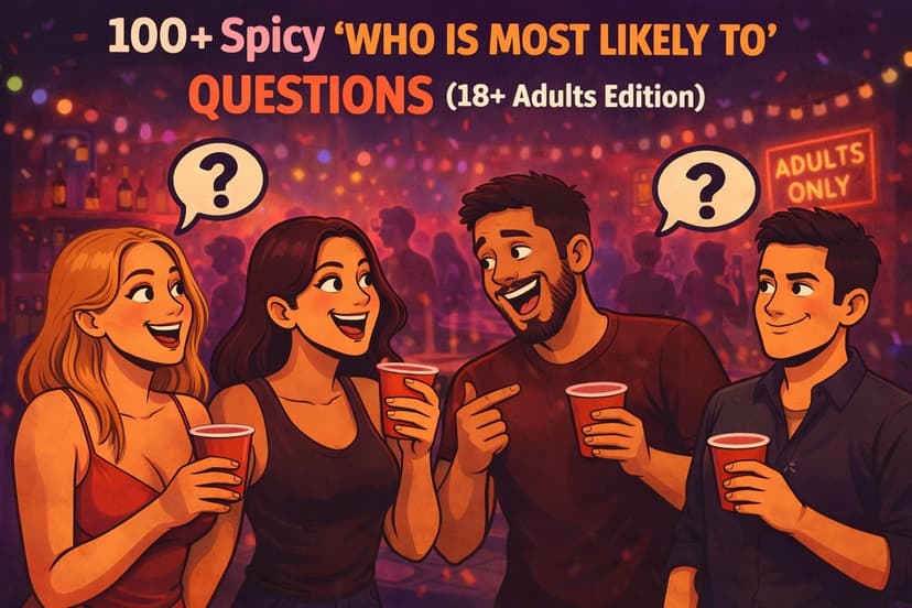 100+ Spicy "Who Is Most Likely To" Questions (18+ Adults Edition)