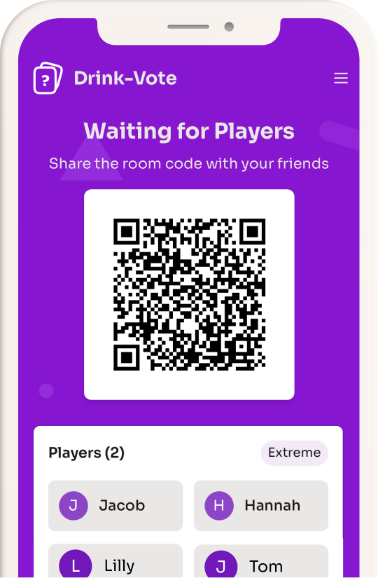 Create Game and Friends Join mockup