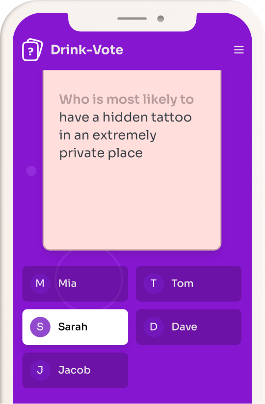Vote on your friends mockup